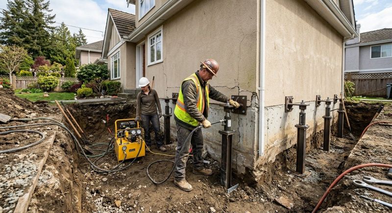 Sinking Foundation Repair in Paoli, PA