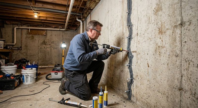 Basement Crack Repair in Phoenixville, PA