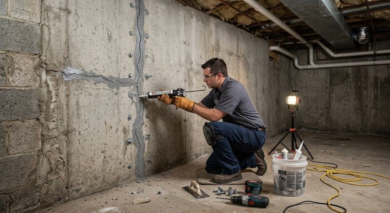 Basement Crack Repair in Phoenixville, PA