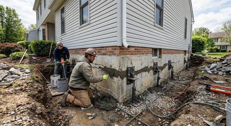 Basement Foundation Repair in Glenside, PA