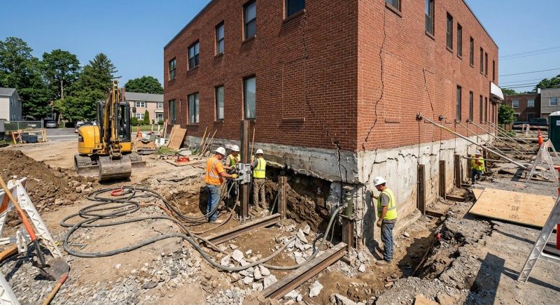 Building Foundation Repair in Devon, PA