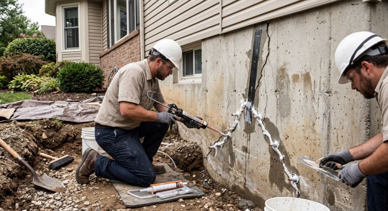 Cracked Foundation Repair in Bryn Mawr, PA