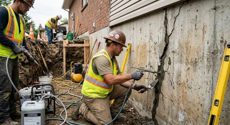 Cracked Foundation Repair in Cheltenham, PA