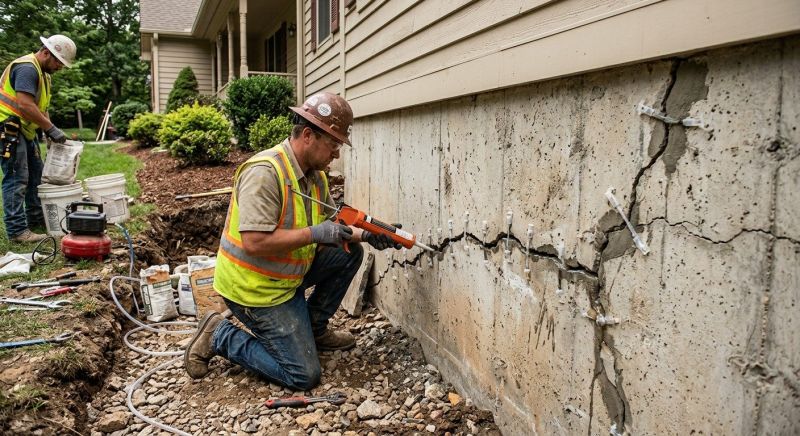 Cracked Foundation Repair in Claymont, DE