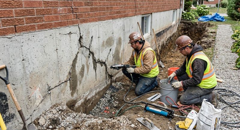 Cracked Foundation Repair in Phoenixville, PA