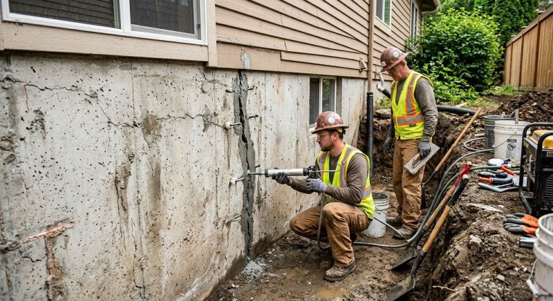 Cracked Foundation Repair in Royersford, PA