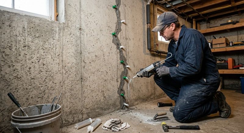 Foundation Crack Repair in Marcus Hook, PA