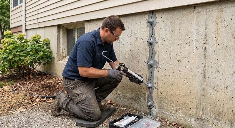 Foundation Crack Sealing in Phoenixville, PA