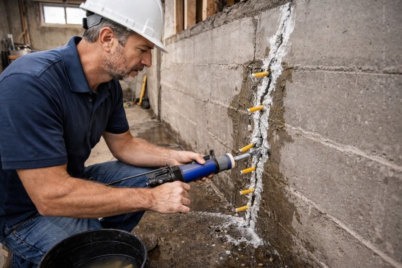 Foundation Crack Sealing in Phoenixville, PA
