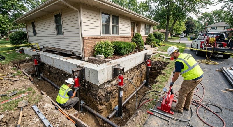 Foundation Jacking in Blue Bell, PA