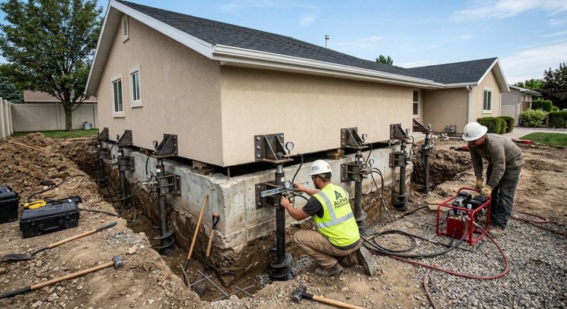Foundation Pier Leveling in Phoenixville, PA