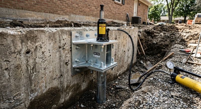 Foundation Pier Leveling in Phoenixville, PA