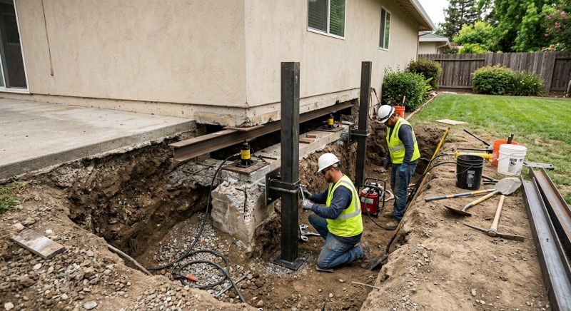 Foundation Pier Repair in Phoenixville, PA