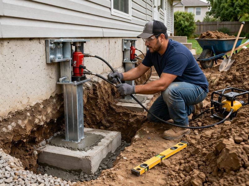 Foundation Pier Repair in Phoenixville, PA