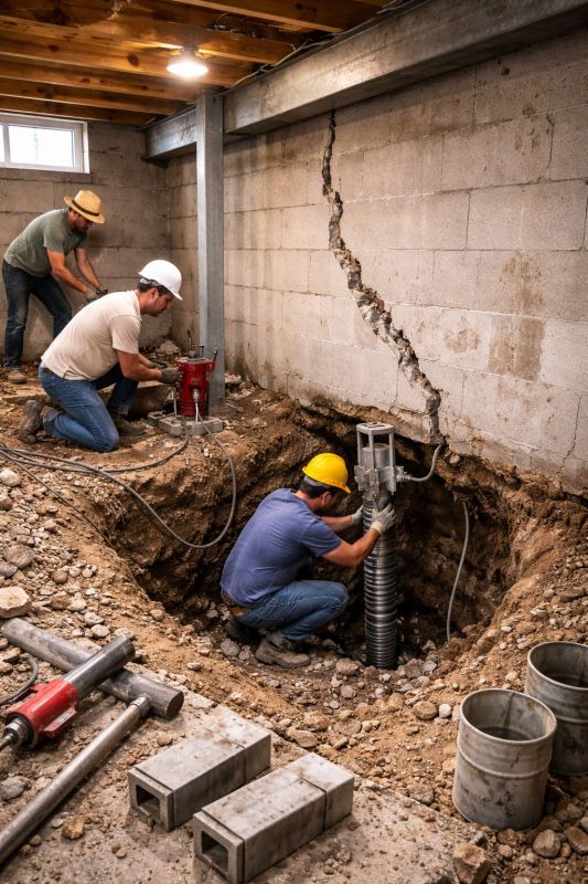 Foundation Structural Repair in Berwyn, PA
