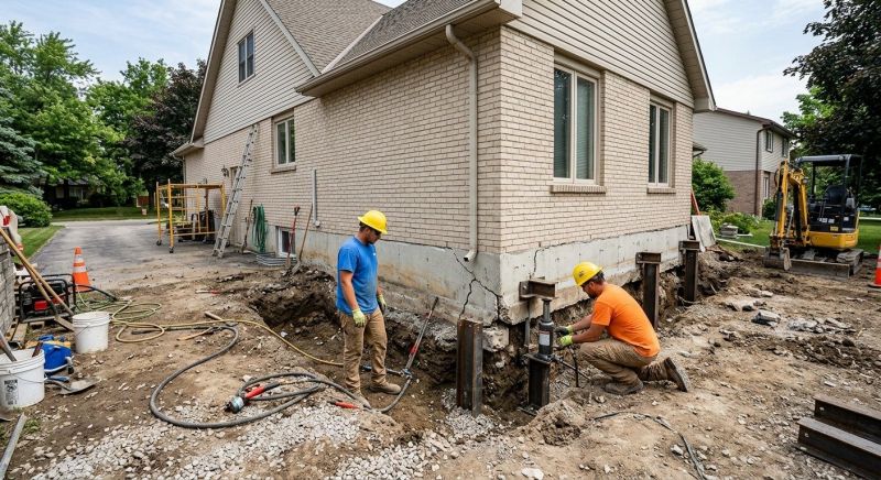 Helical Piers Installation in Phoenixville, PA