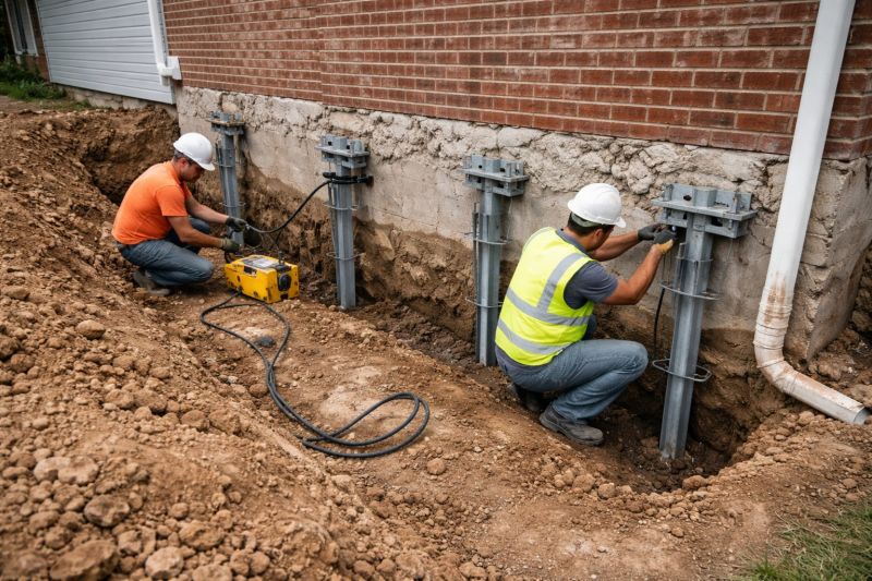 Helical Piers Installation in Phoenixville, PA