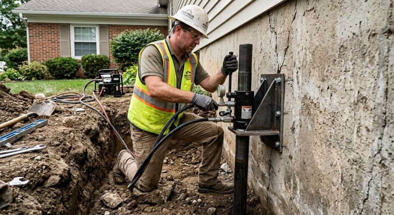 Settling Foundation Service in Phoenixville, PA
