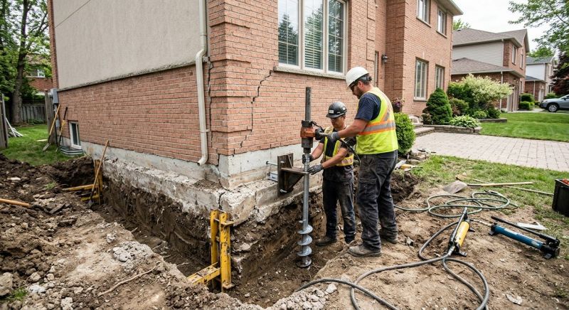 Sinking Foundation Repair in Exton, PA